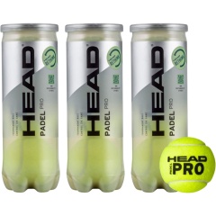 Tripack de 3 balles de padel Head Padel Pro