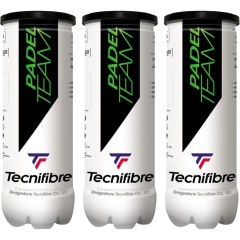 Tripack de 3 balles de padel Tecnifibre Padel Team