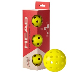 Tubes de 3 balles de pickleball Head Championship 40 Jaune